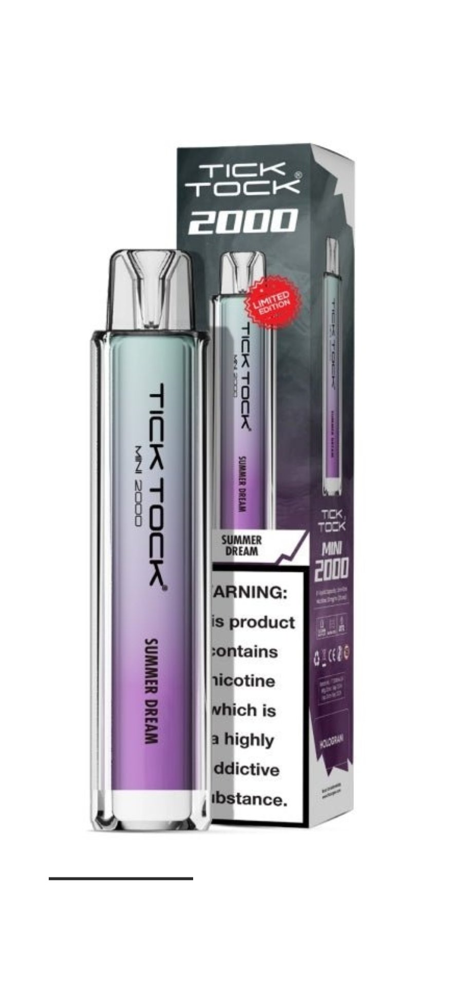 Tick Tock Mini 2k Rechargeable Vape