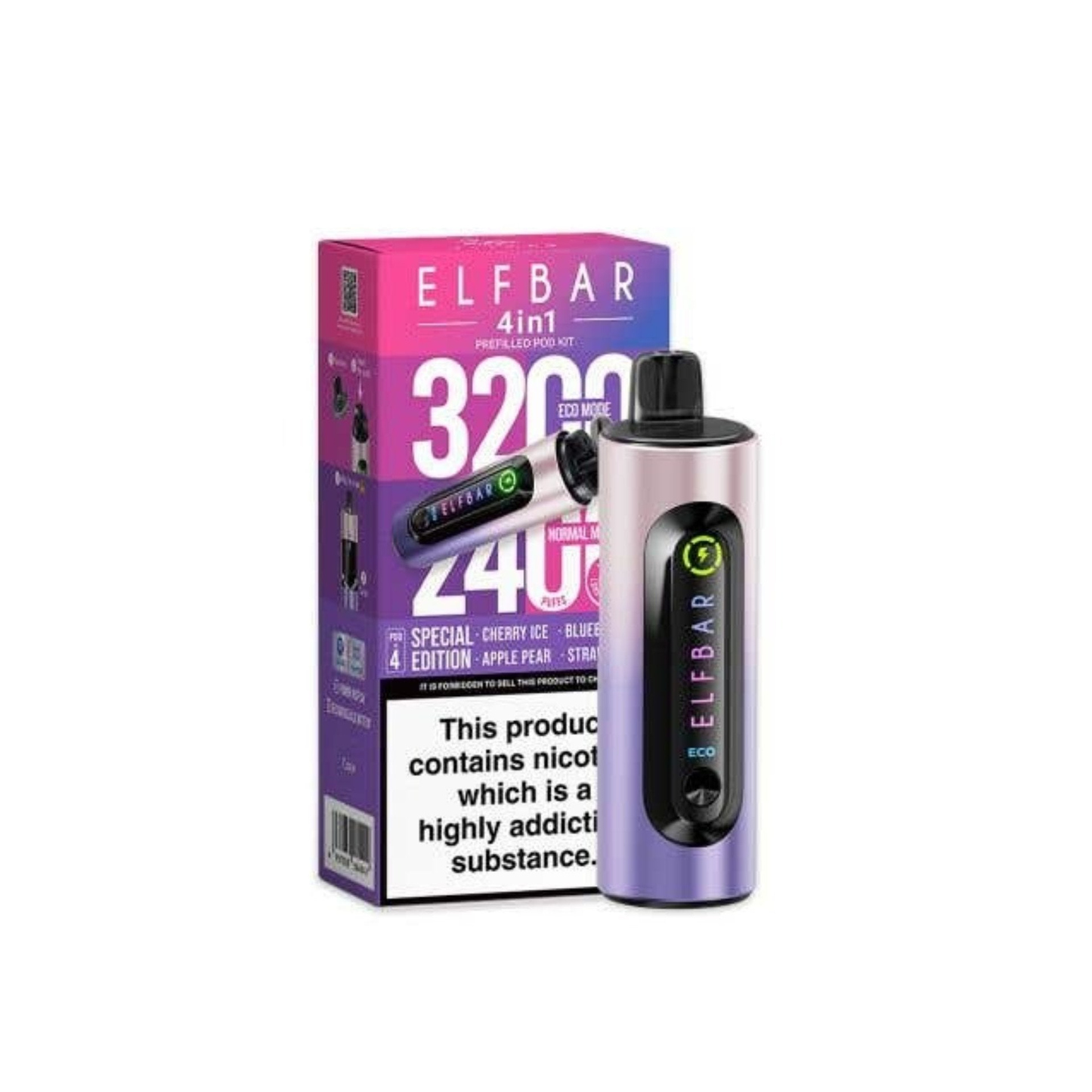 4 in 1 Elf Bar 3200 Rechargeable Vape