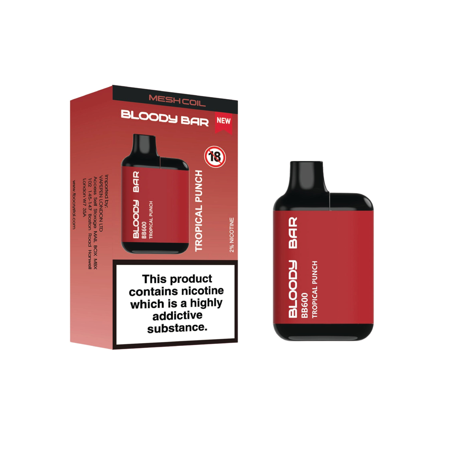 Bloody Bar BB600 Pre-filled Pod Kit