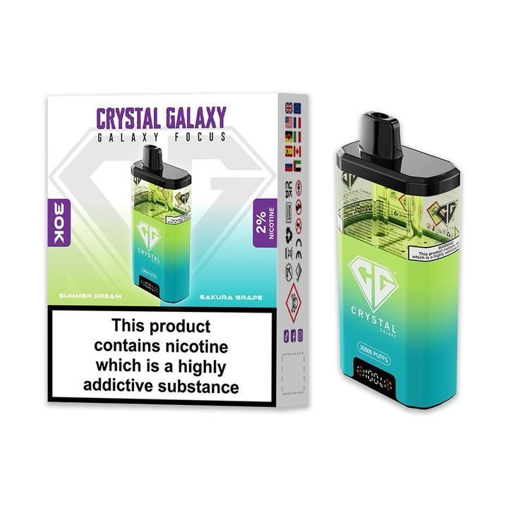 Buy Crystal Galaxy Focus 30k Disposable Vape Box of 5 - Bulk Vape Wholesale