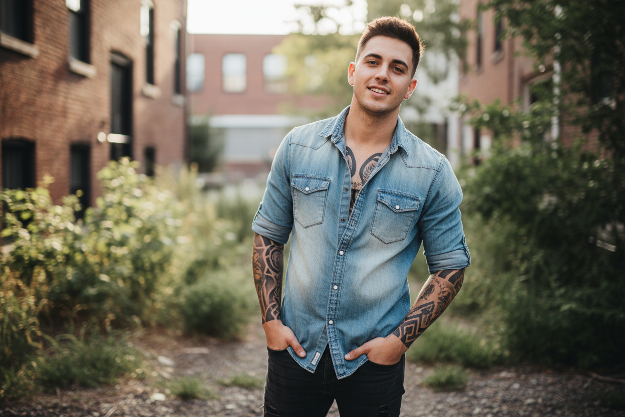 young man with tattoos 